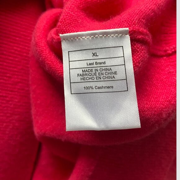 LAST BRAND 100% Cashmere Pullover Mock Neck Pink Sweater Size XL - Picture 4 of 4